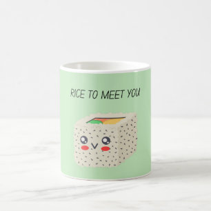 Riz Pour Vous Rencontrer Kawaii Sushi Café Mug