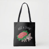 Riz & Shine Cute Kitty avec sac fourre-tout Sushi  (Devant)