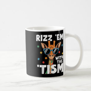 Rizz EM met de TISM Autisme Giraffe Grappig Autism Koffiemok