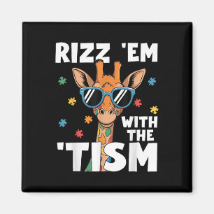 Rizz EM met de TISM Autisme Giraffe Grappig Autism Magneet