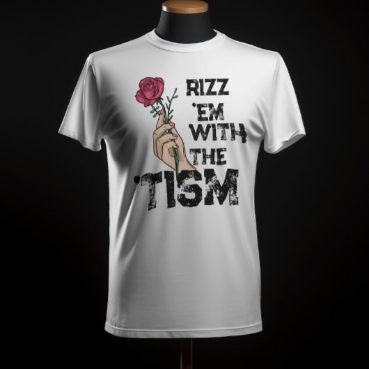 Rizz em met de tismretro Flower artistiek T-shirt