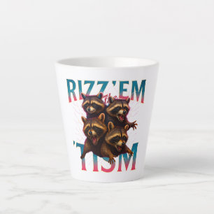 Rizz Em With The Tism Meme Autisme Grappige Wasbee Latte Mok