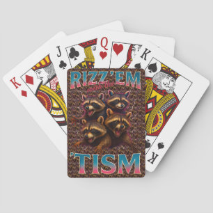 Rizz Em With The Tism Meme Autisme Grappige Wasbee Pokerkaarten