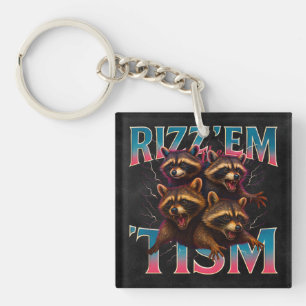 Rizz Em With The Tism Meme Autisme Grappige Wasbee Sleutelhanger