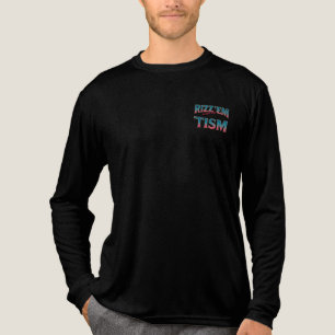 Rizz Em With The Tism Meme Autisme Grappige Wasbee Tri-Blend Shirt