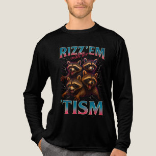 Rizz Em With The Tism Meme Autisme Grappige Wasbee Tri-Blend Shirt