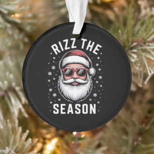 Rizz het Seizoen Dwaas Kerstmis Grappige Kerstman Ornament