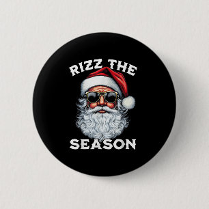 Rizz Het Seizoen Gekke Kerst Grappig Santa Mannen Ronde Button 5,7 Cm