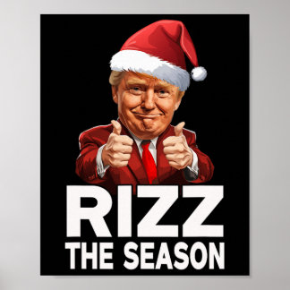 Rizz Het Seizoen Kerst Grappig Trump Santa Pajama Poster
