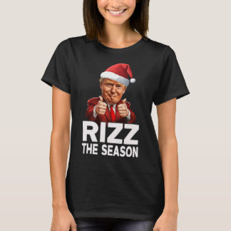 Rizz Het Seizoen Kerst Grappig Trump Santa Pajama T-shirt