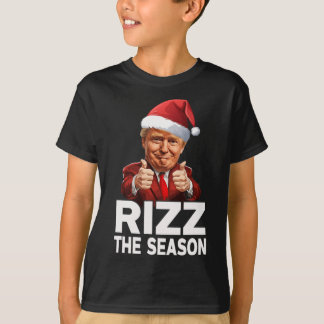 Rizz Het Seizoen Kerst Grappig Trump Santa Pajama T-shirt