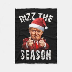 Rizz het seizoen Kerstmis Trump Santa Pajama Kerst Fleece Deken