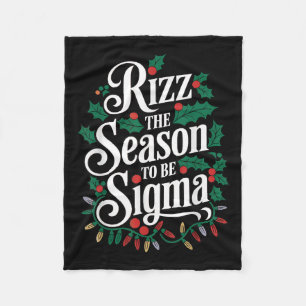 Rizz het seizoen om Sigma Funny Meme Christmas H t Fleece Deken