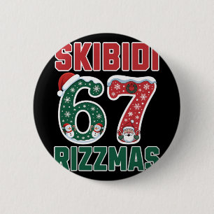 Rizz Kerstmis 67 Grappige Kerst Gen Alpha Skibidi  Ronde Button 5,7 Cm