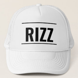 RIZZ Leather Patch Hat — Minimal Logo Cap Trucker Pet