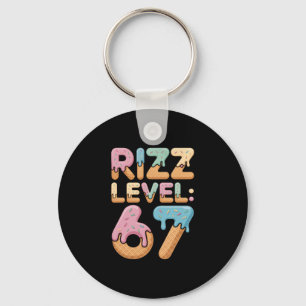 Rizz Level 67 Meme T-shirt Ijsdruppel Meme Zes Z Sleutelhanger