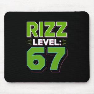 Rizz Level 67 Meme T-shirt Jeugdtrend Zes Zeven 6 Muismat