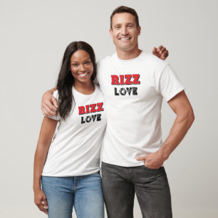 Rizz Love Fun Rood en Zwart T-shirt