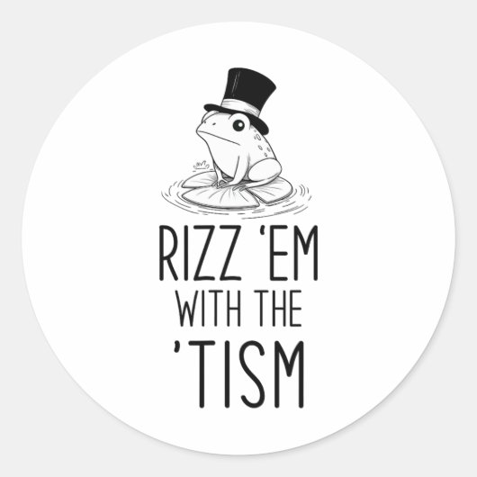 Rizz me met het toerisme! Autisme is Rizzin Funny Ronde Sticker (Voorkant)