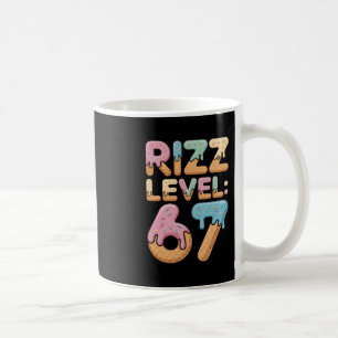 Rizz Niveau 67 Meme T-shirt Ijsdruppel Meme Zes S Koffiemok