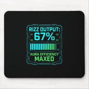 Rizz Output 67% Aura Efficiëntie Maxed Tech Gamer Muismat