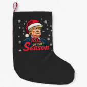 Rizz van het seizoen Funny Trump Kerstman Santa Kleine Kerstsok (Voorkant)