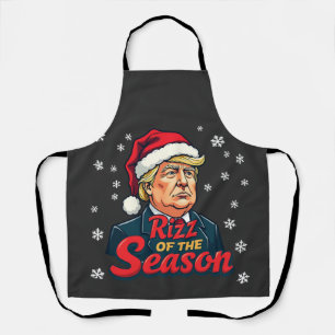 Rizz van het seizoen Funny Trump Kerstman Santa Schort