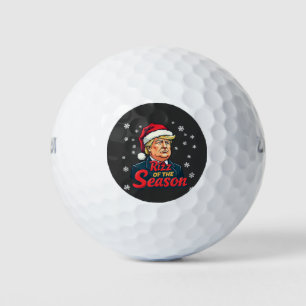 Rizz van het seizoen Grappig Trump Kerstman Golfballen