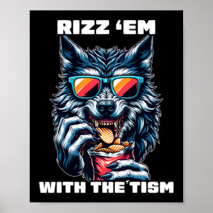 Rizz ze met de Tism Autisme Bewustzijn Grappige Me Poster