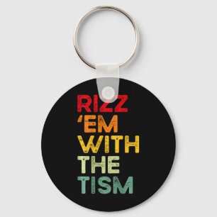 Rizz ze Met De Tism Grappig Autismebewustzijn (op  Sleutelhanger