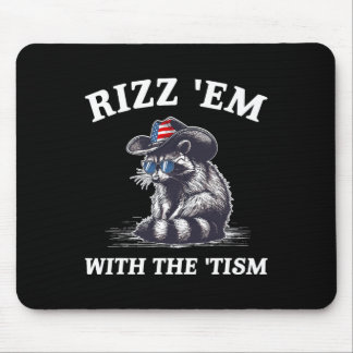 Rizz ze Met Het tisme Wasbeer Autisme Amerikaanse  Muismat