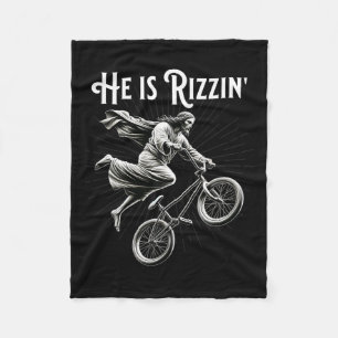 Rizzler krijgt lucht grappig Rizz hij is Rizzin Je Fleece Deken