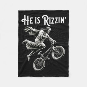 Rizzler krijgt lucht Grappige Rizz Hij is Rizzin J Fleece Deken