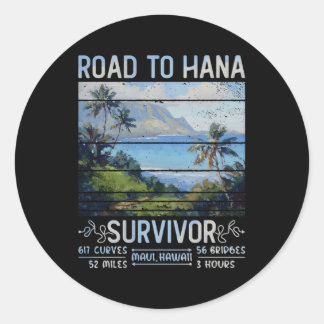 RJC Road tot Hana Survivor Maui Hawaii Trip Advent Ronde Sticker