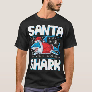 rk Christmas T Shirt Boys Mannen Santa s Sharkmas 
