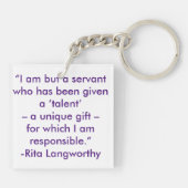 RLF Logo Square (dubbelzijdig) Sleutelhanger (Achterkant)