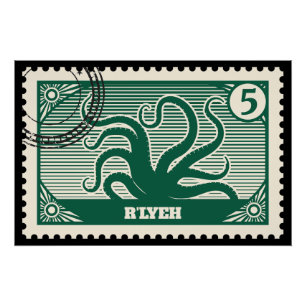 R'lyeh Post Stempel Perfect Poster
