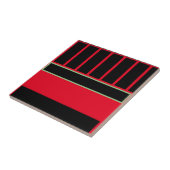 RMdesignflo55 CeramicTile coler Rrd - Sage - Zwart Tegeltje (Zijkant)