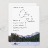 RMNP Winter Berg Bruiloft Kaart (Voorkant / Achterkant)