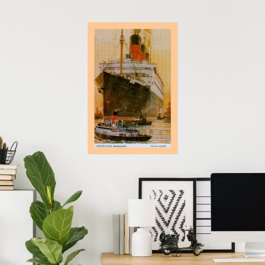 RMS Berengaria Poster (Thuiskantoor)