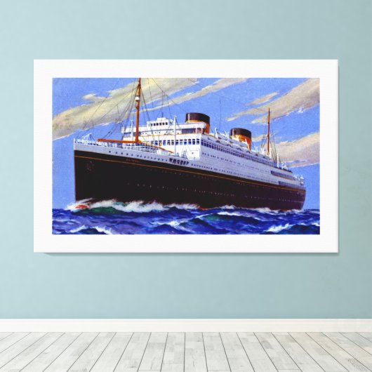 RMS Britannic ~ L Canvas Afdruk (Insitu (Houten vloer))