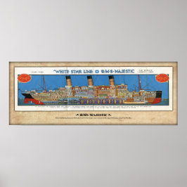 RMS Majestic Cut Away Poster