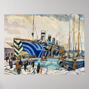 RMS Olympisch in Dazzle Camouflage 18x24-inch post Poster