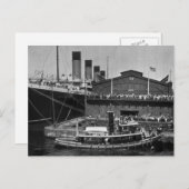 RMS Olympisch in Pier 59  Glass Slide 1911 Briefkaart (Voorkant / Achterkant)