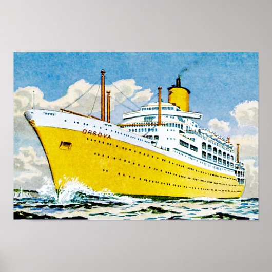 RMS Orsova op zee Poster (Voorkant)
