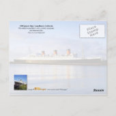 RMS Queen Mary Briefkaart (Achterkant)