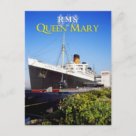 RMS Queen Mary Briefkaart (Voorkant)