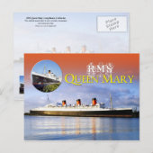 RMS Queen Mary Briefkaart (Voorkant / Achterkant)