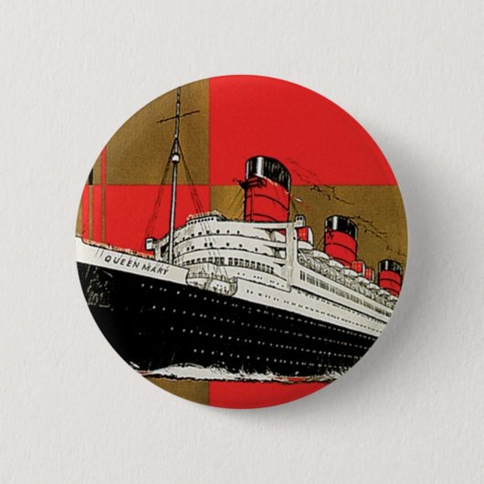 RMS Queen Mary Ronde Button 5,7 Cm (Voorkant)