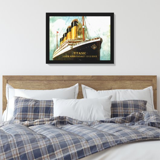 RMS Titanic 100th Jubileum Canvas Afdruk (Insitu (Slaapkamer))